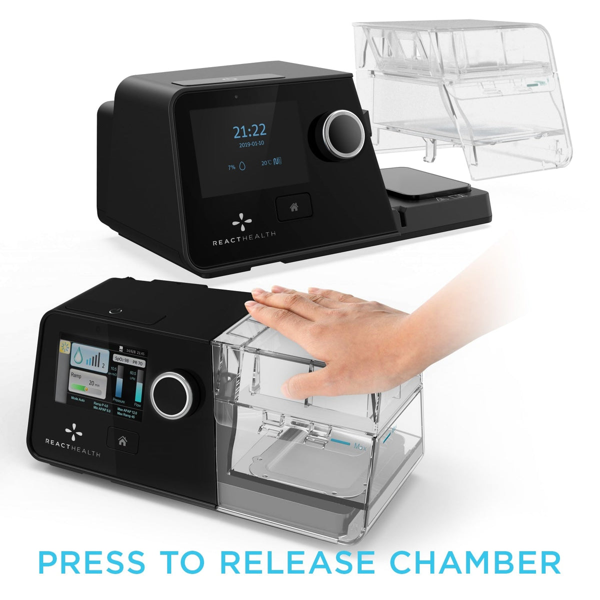 G3 X push-to-release humidifier chamber